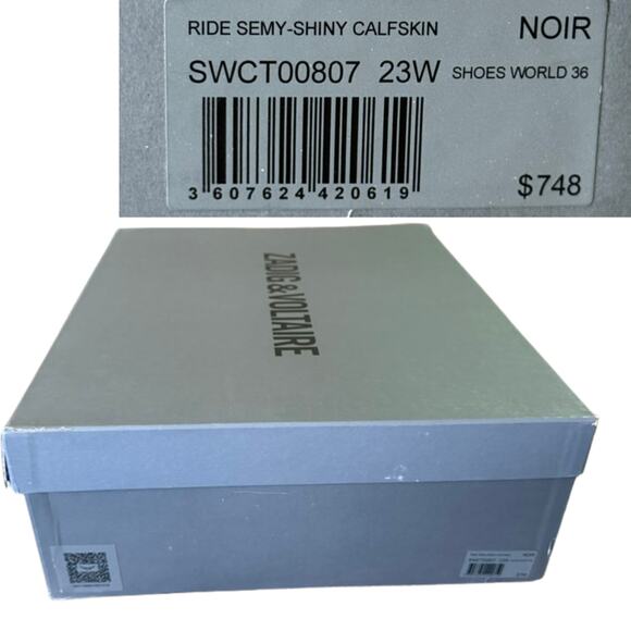 Zadig & Voltaire Ride Boots — Black Leather | FR 36 (US 6) | NWT (Flawed) - Picture 2 of 13